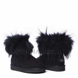 Ugg Fox Fur Mini Ultra Black