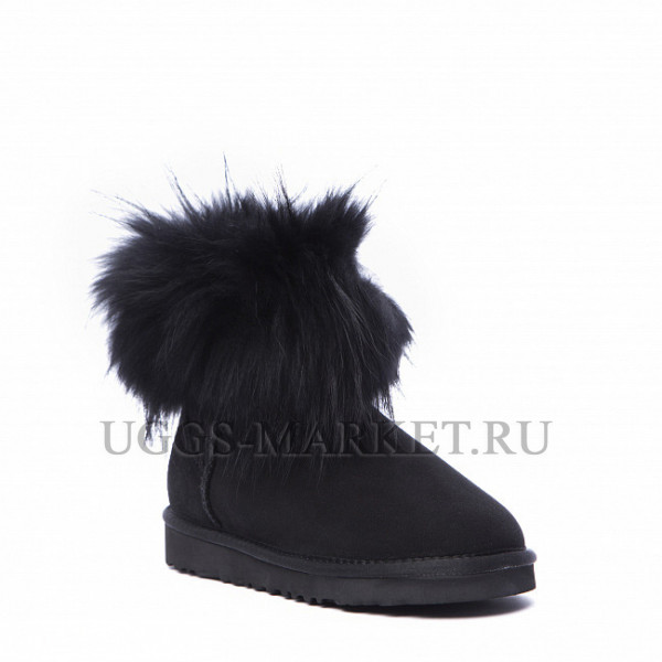 Ugg Fox Fur Mini Ultra Black