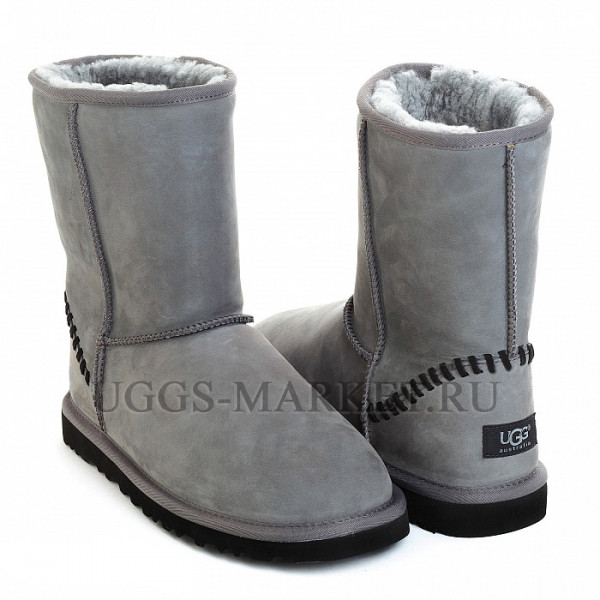 Ugg Mens Classic Short Nubuk Grey