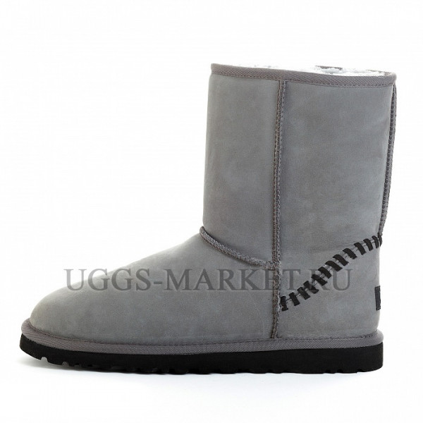 Ugg Mens Classic Short Nubuk Grey