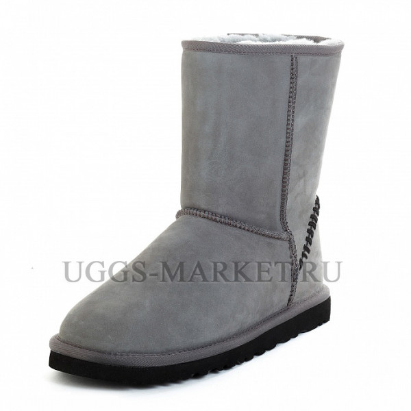 Ugg Mens Classic Short Nubuk Grey