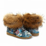 Ugg Fox Fur Travel Blue