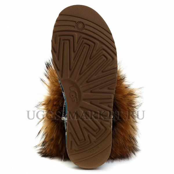 Ugg Fox Fur Travel Blue
