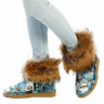 Ugg Fox Fur Travel Blue