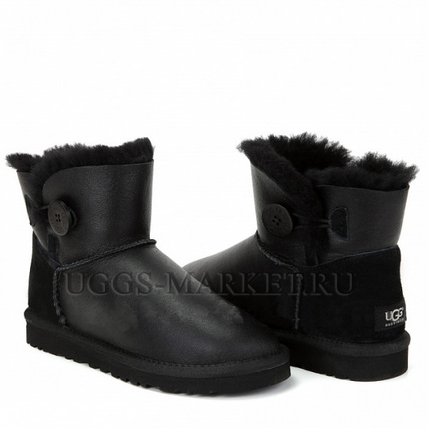 Ugg Bailey Button Mini Metallic Black