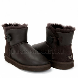 Ugg Bailey Button Mini Metallic Chocolate