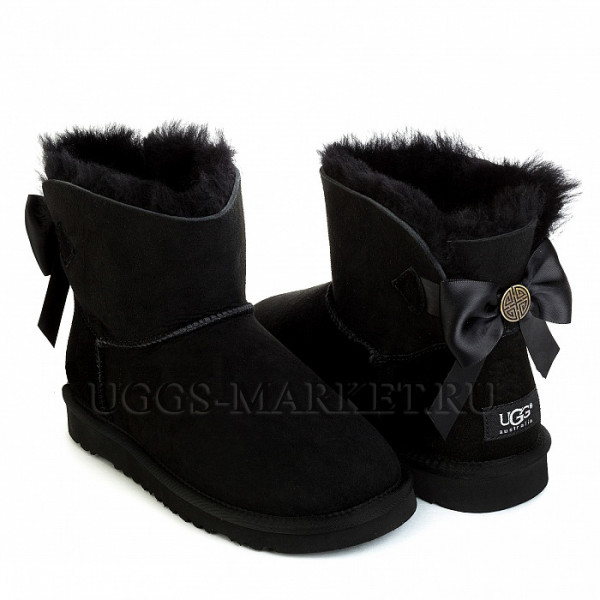Ugg Bailey Bow Mini Medallion Black