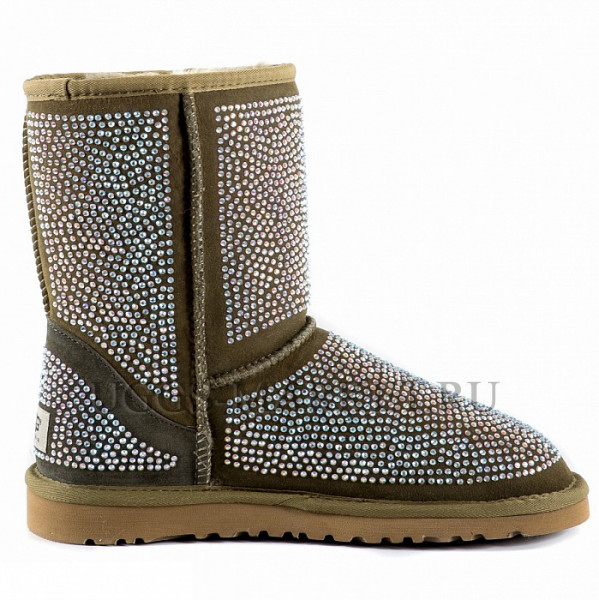 Ugg Classic Short Strass Olive Green