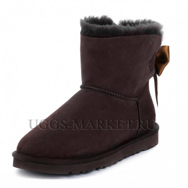 Ugg Bailey Bow Mini Medallion Chocolate
