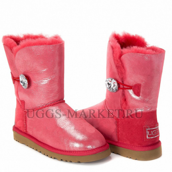 Ugg Glitter Bailey Button Bling Red