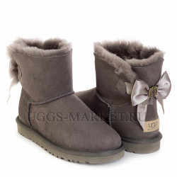 Ugg Bailey Bow Mini Medallion Grey