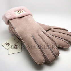 Перчатки UGG с манжетом розовые