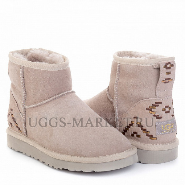 Ugg Classic Mini Rustic Weave Grey