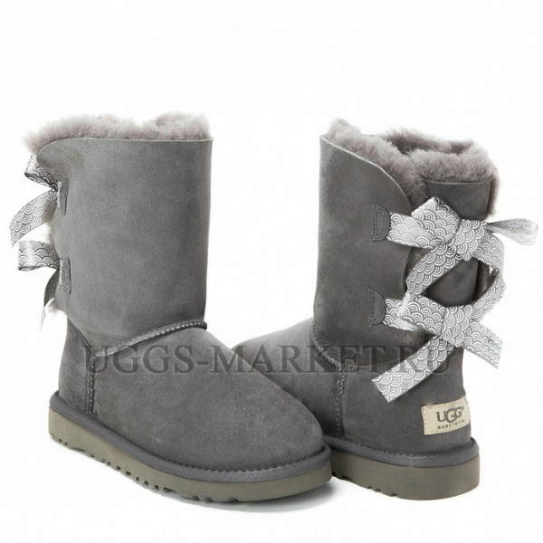 Ugg Bailey Bow Pattern Grey