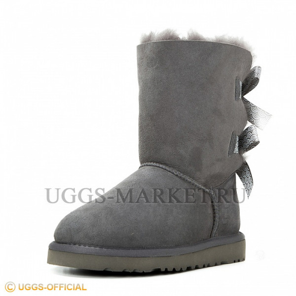 Ugg Bailey Bow Pattern Grey