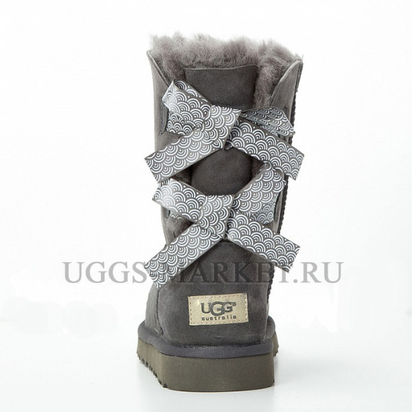 Ugg Bailey Bow Pattern Grey