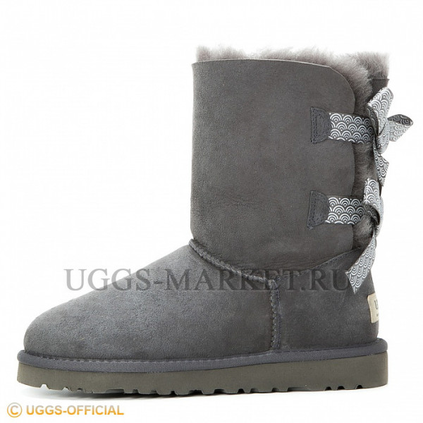 Ugg Bailey Bow Pattern Grey