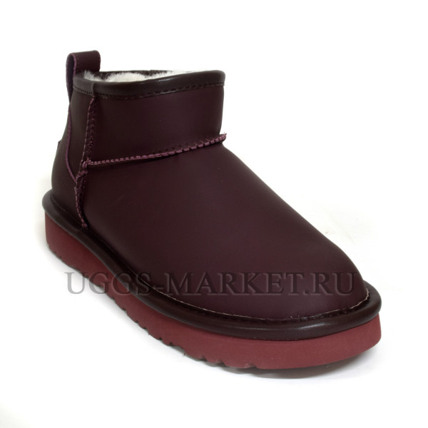 UGG Ultra Mini Leather Wine Red