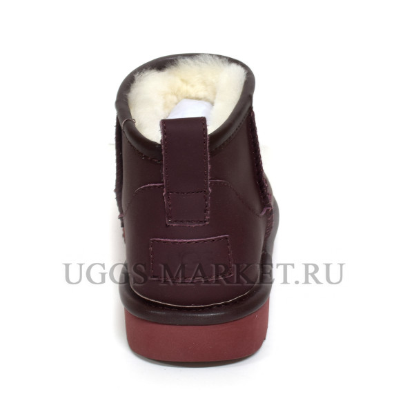 UGG Ultra Mini Leather Wine Red
