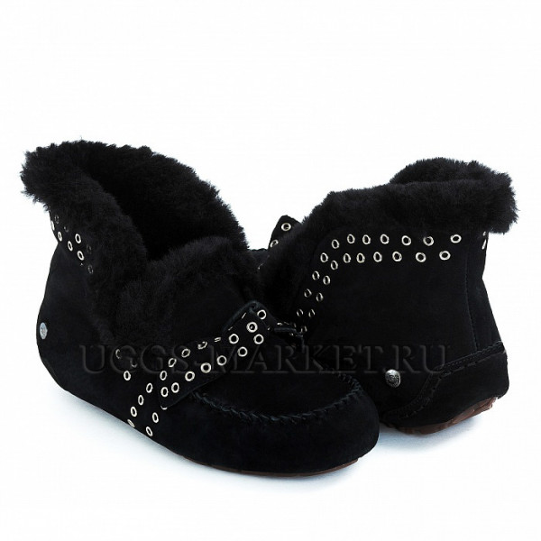 Ugg Alena Rivets Bow Black