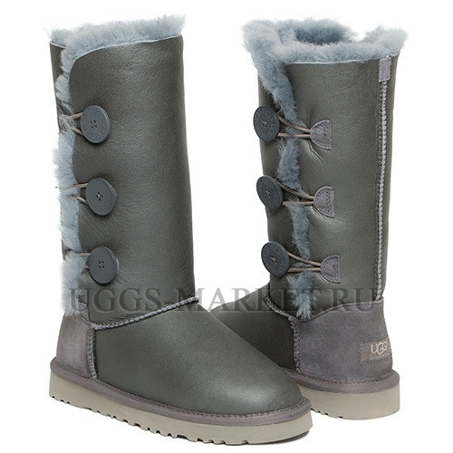 Ugg Bailey Button Triplet Metallic Grey