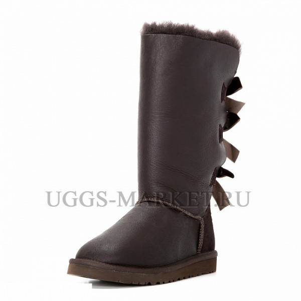 Ugg Bailey Bow Tall Metallic Chocolate