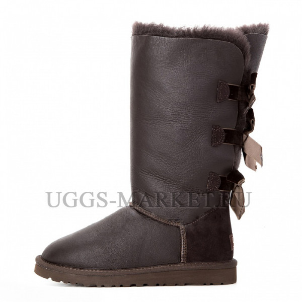 Ugg Bailey Bow Tall Metallic Chocolate