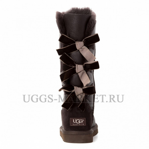 Ugg Bailey Bow Tall Metallic Chocolate