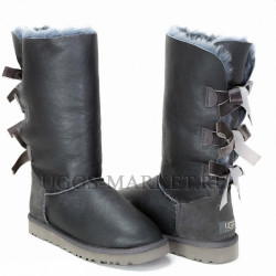 Ugg Bailey Bow Tall Metallic Grey