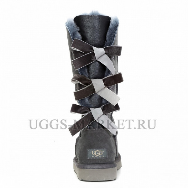 Ugg Bailey Bow Tall Metallic Grey