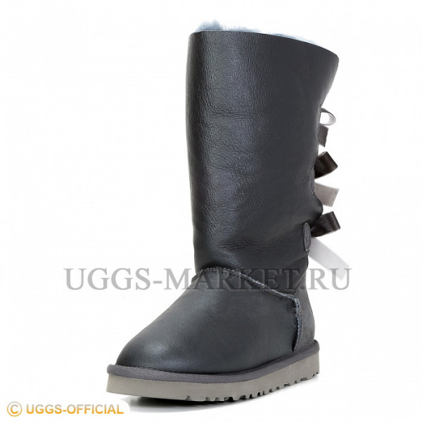 Ugg Bailey Bow Tall Metallic Grey