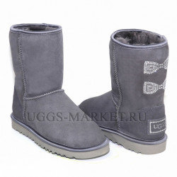 Ugg Classic Short Crystal Bow Grey