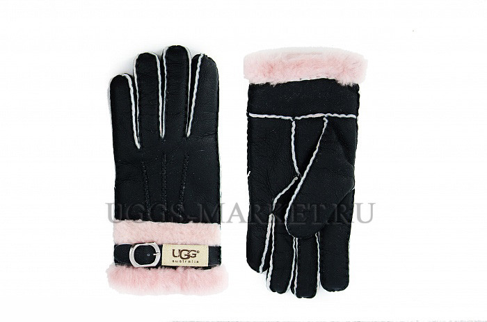 Перчатки Ugg Fashion Belt Glove Black Pink