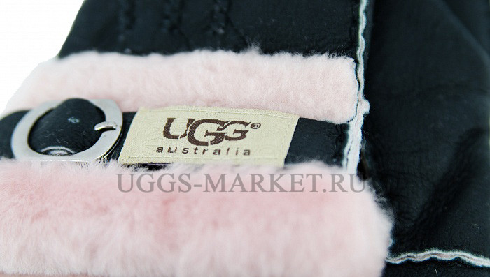 Перчатки Ugg Fashion Belt Glove Black Pink