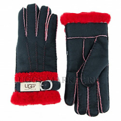 Перчатки Ugg Fashion Belt Glove Black Red