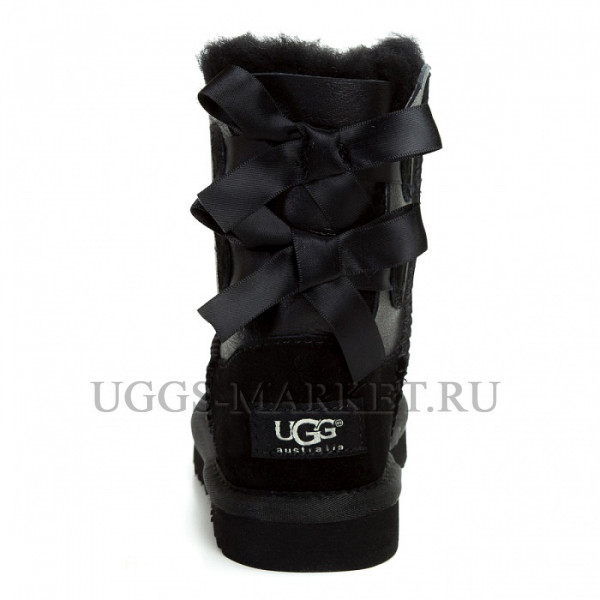 Ugg Kids Bailey Bow Metallic Black