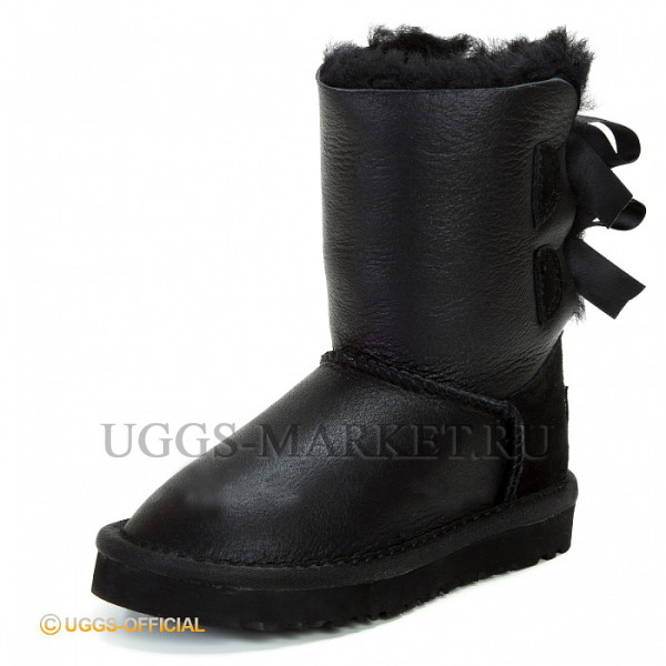 Ugg Kids Bailey Bow Metallic Black