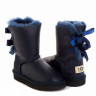 Ugg Kids Bailey Bow Metallic Navy