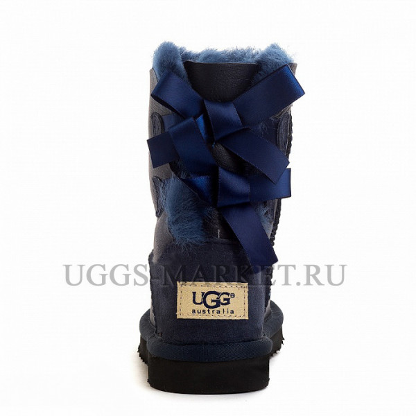 Ugg Kids Bailey Bow Metallic Navy