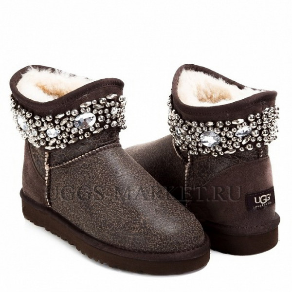 Ugg & Jimmy Choo Crystals Bomber Chocolate