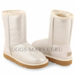 Ugg Classic Short Glitter White