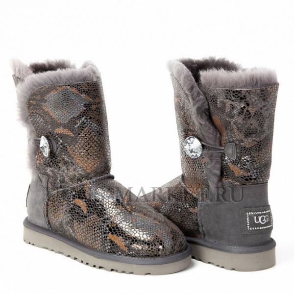 Ugg Bailey Button Bling Snake Grey