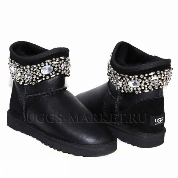 Ugg & Jimmy Choo Crystals Metallic Black
