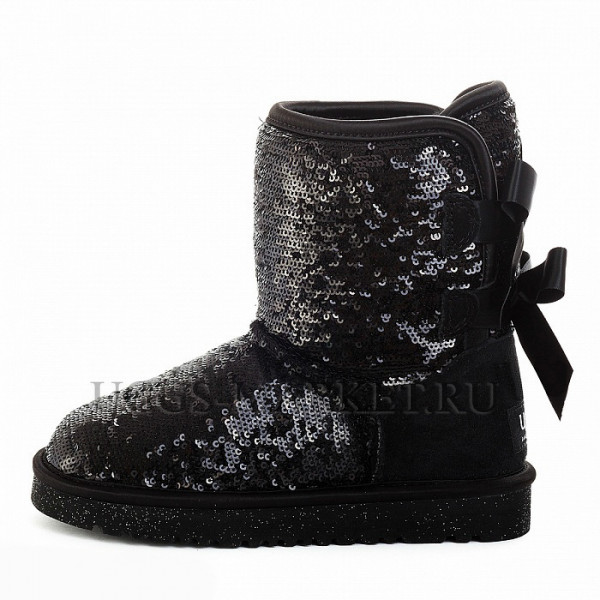 Ugg Kids Bailey Bow Sparkles Black