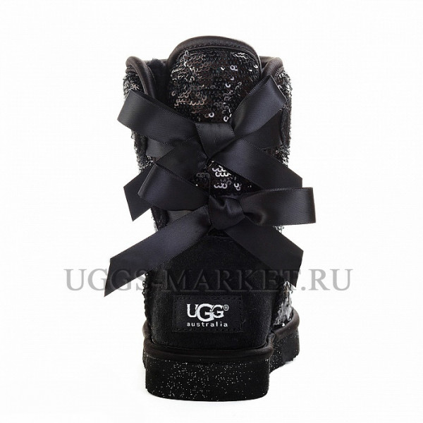 Ugg Kids Bailey Bow Sparkles Black
