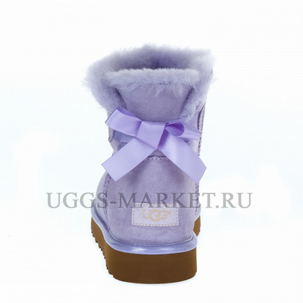 Ugg Mini Bailey Bow II Metallic Lavender Fog