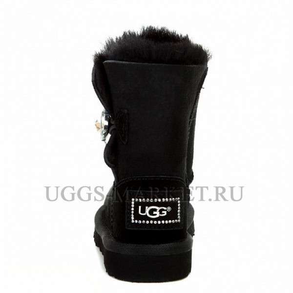Ugg Kids Bailey Button Bling Black