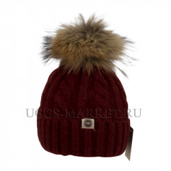 Шапка Ugg Бордовая