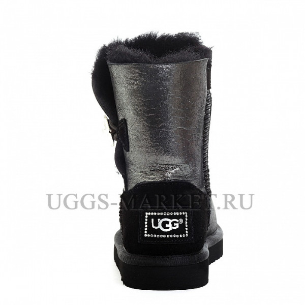 Ugg Kids Bailey Button Bling Glitter Black