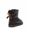 Ugg Mini Bailey Bow Metallic Chocolate